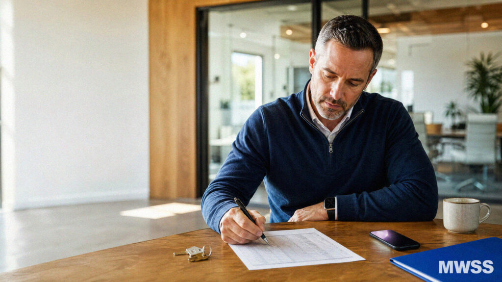 Loan officer marketing DSCR and non-QM loans, reviewing an investor rent-roll